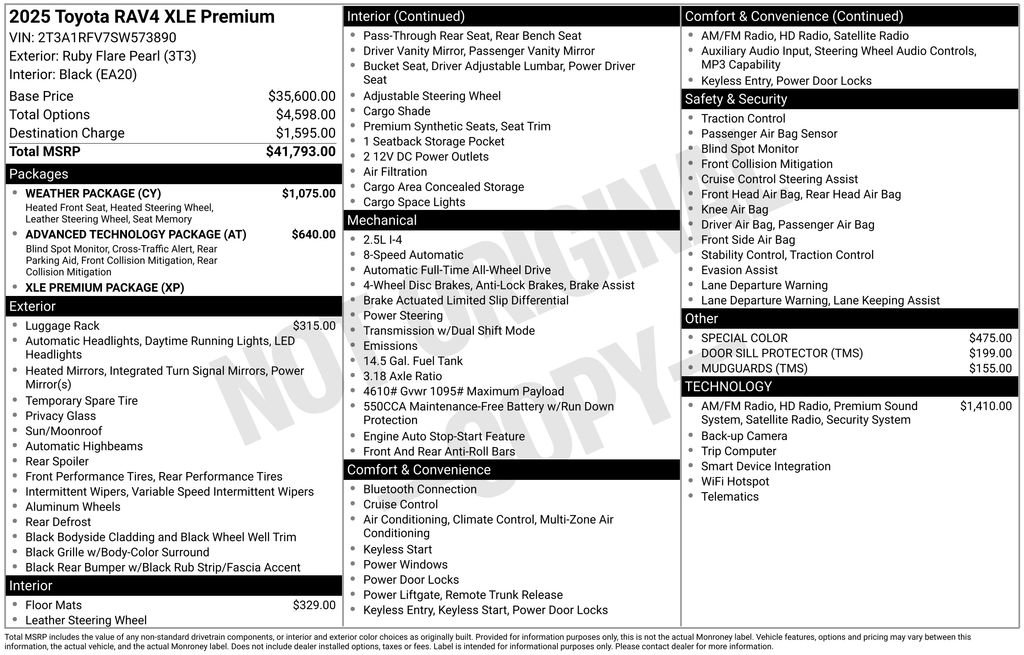 Used 2025 Toyota RAV4 XLE Premium w/ Weather Package AWD/4WD image 13