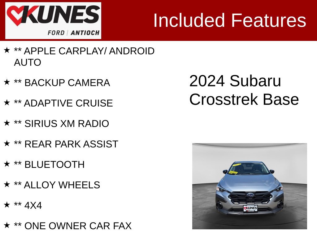 Used 2024 Subaru Crosstrek 2.0i AWD/4WD image 3