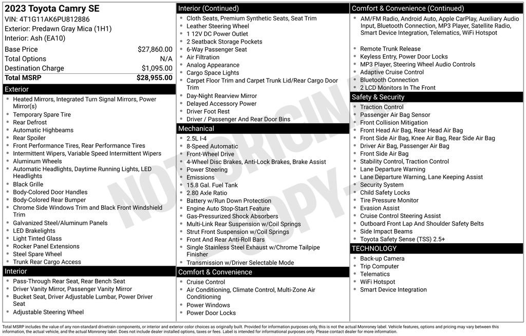 Used 2023 Toyota Camry SE image 5