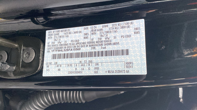 Certified 2025 Ford F150 Tremor w/ Equipment Group 402A High image 20
