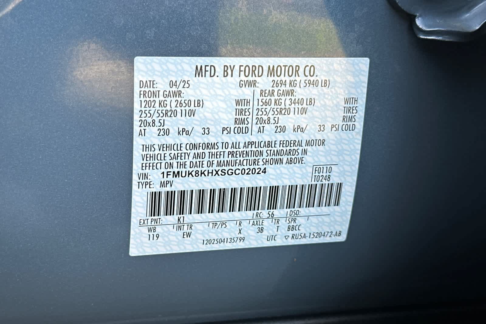 Certified 2025 Ford Explorer ST-Line AWD/4WD image 29