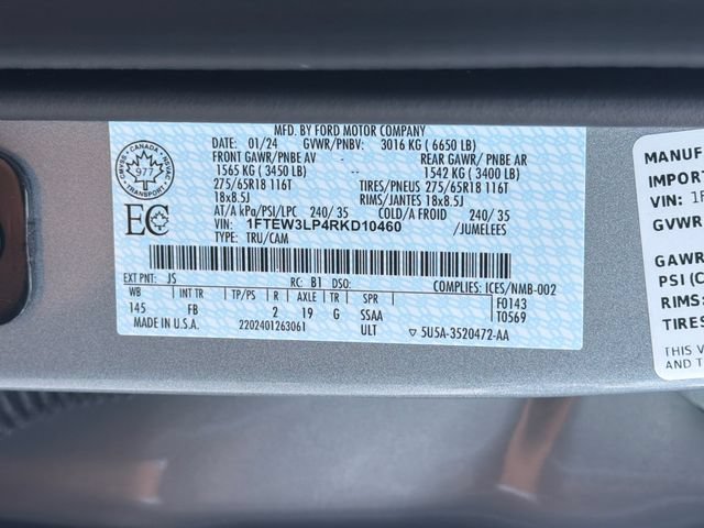 Certified 2024 Ford F150 XLT w/ Equipment Group 302A MID AWD/4WD image 35