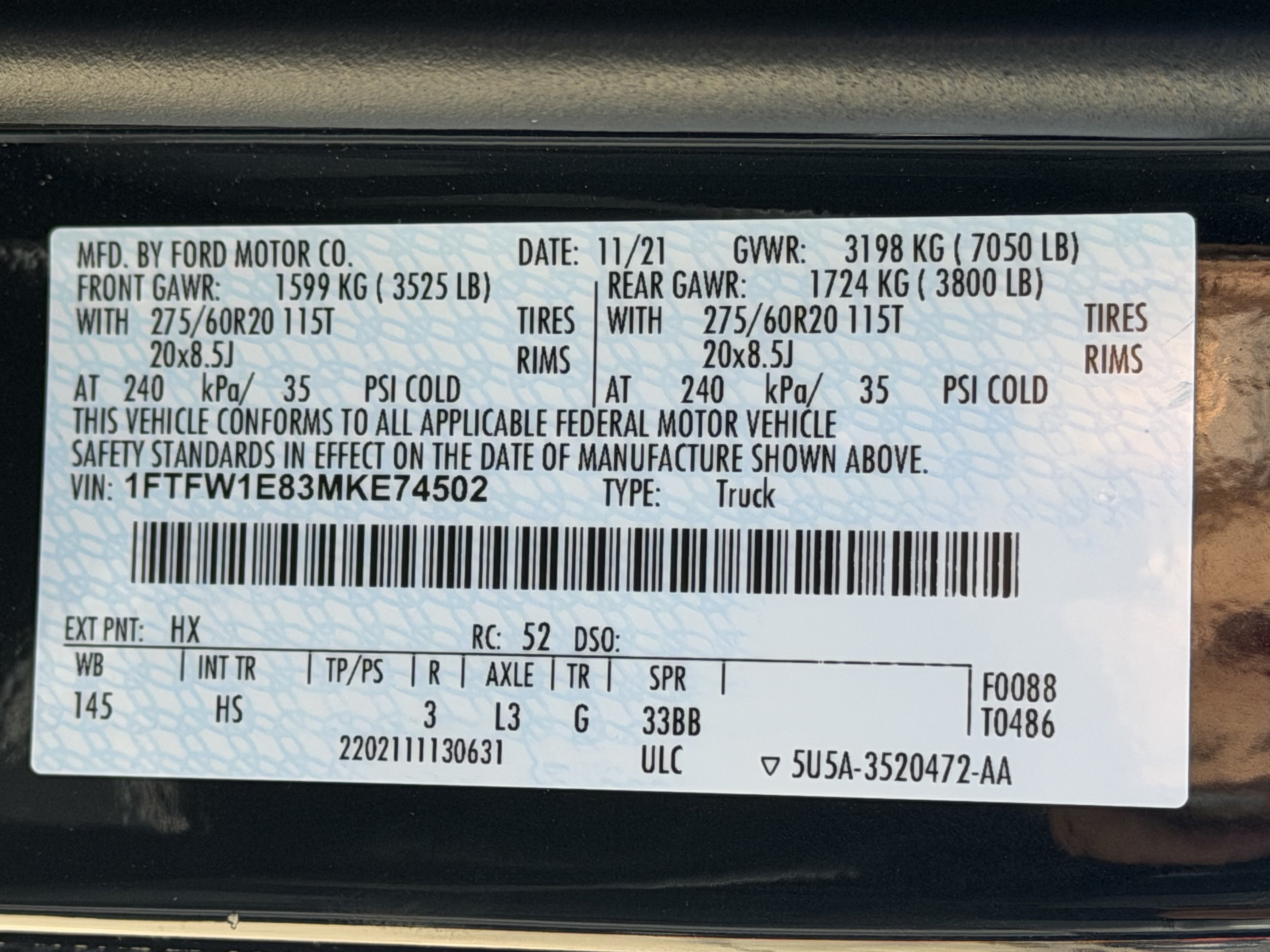 Certified 2021 Ford F150 Lariat AWD/4WD image 13
