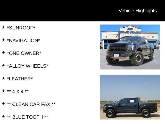 Certified 2024 Ford F150 Raptor w/ Equipment Group 803A Raptor R AWD/4WD image 4