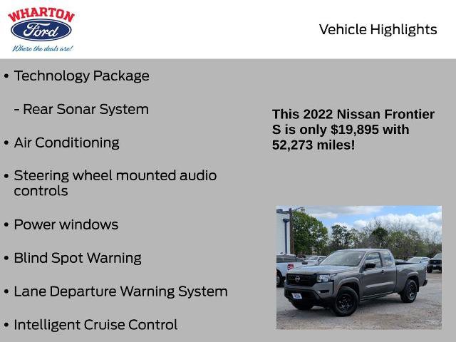 Used 2022 Nissan Frontier S w/ Technology Package RWD image 11