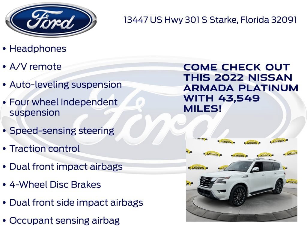 Used 2022 Nissan Armada Platinum w/ Captain's Chairs Package RWD image 30