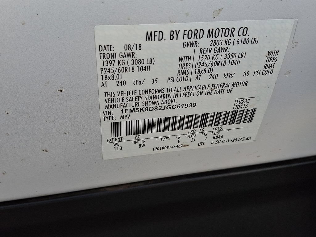 Certified 2018 Ford Explorer XLT w/ Equipment Group 201A AWD/4WD image 27