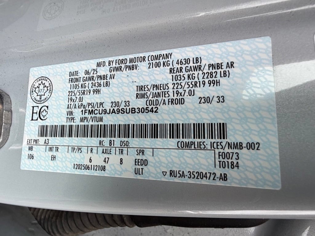 Certified 2025 Ford Escape Platinum AWD/4WD image 52
