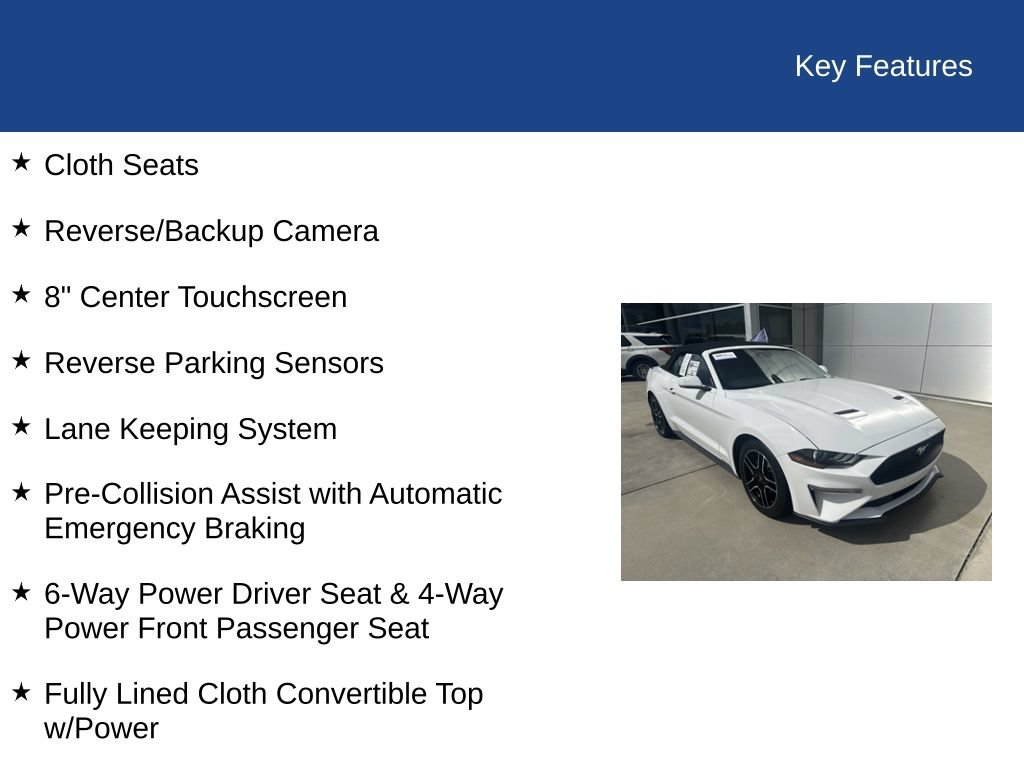 Certified 2022 Ford Mustang Convertible w/ Equipment Group 101A RWD image 25