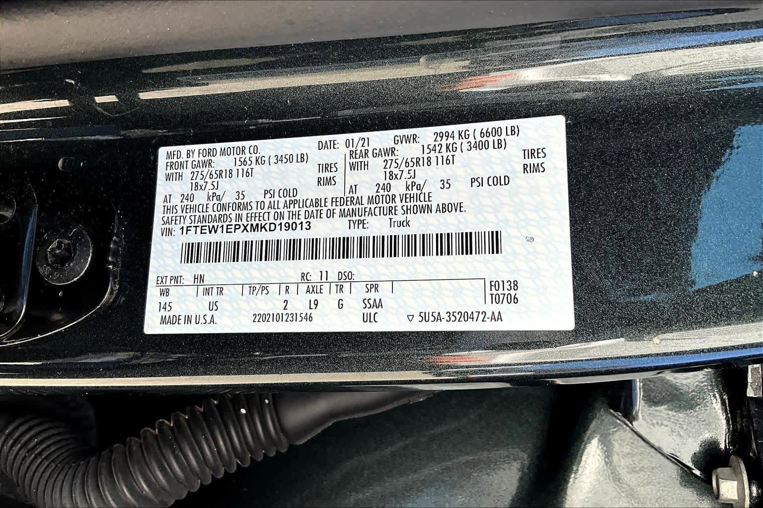 Certified 2021 Ford F150 XLT w/ Equipment Group 302A High AWD/4WD image 34