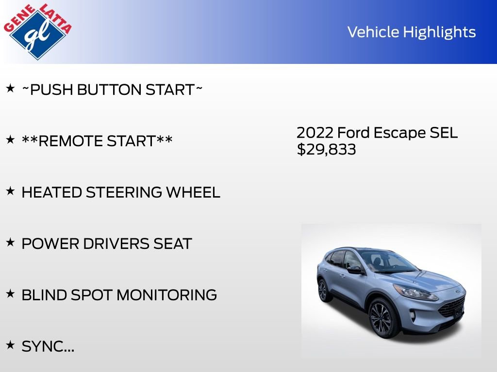 Certified 2022 Ford Escape SEL w/ SEL Stealth AWD Package image 35