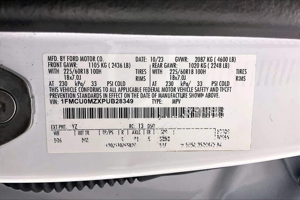 Certified 2023 Ford Escape ST-Line w/ Equipment Group 301A FWD image 35