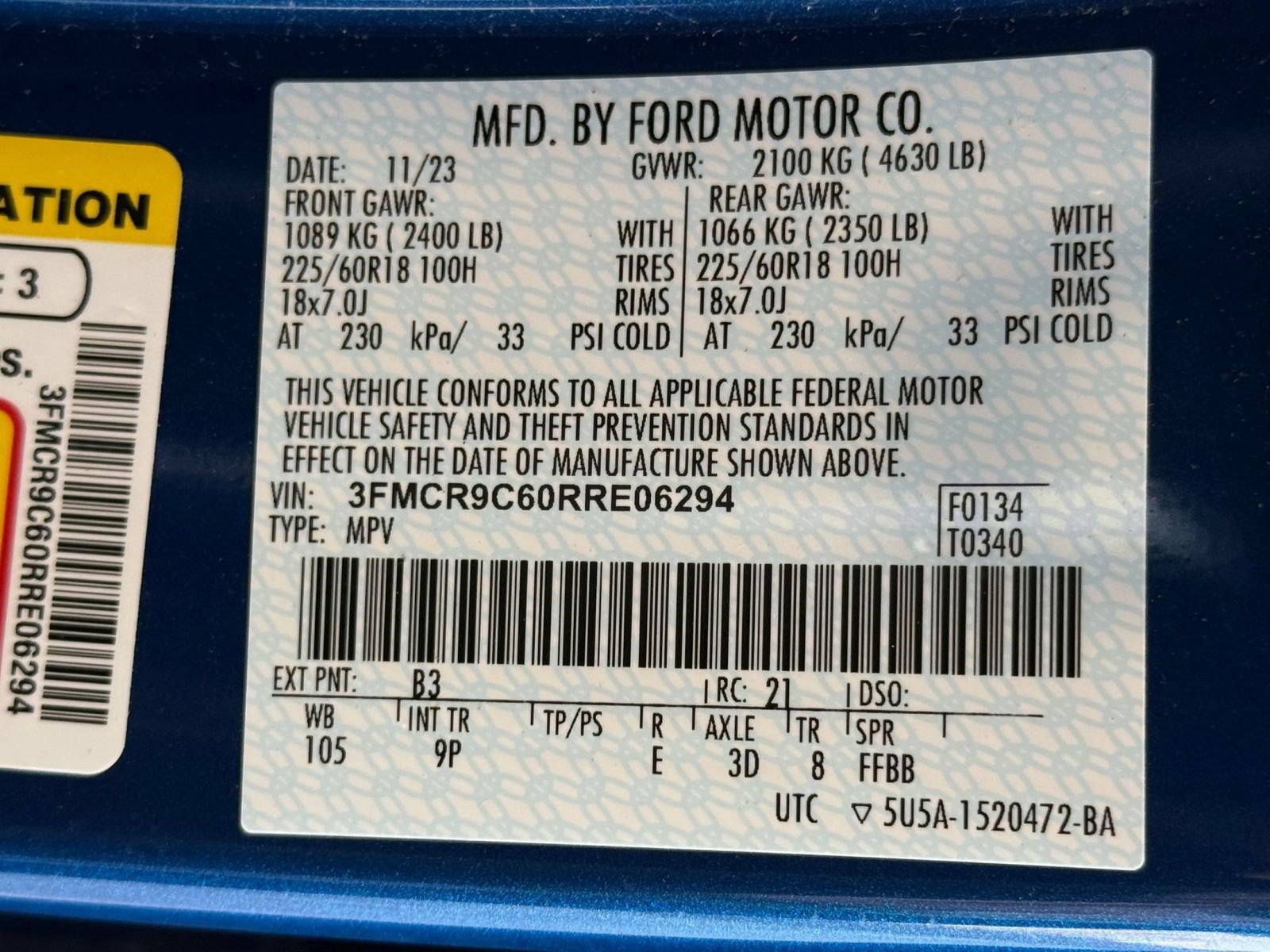 Certified 2024 Ford Bronco Sport Outer Banks AWD/4WD image 30
