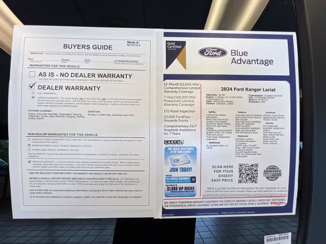 Certified 2024 Ford Ranger Lariat w/ FX4 Off-Road Package AWD/4WD image 35