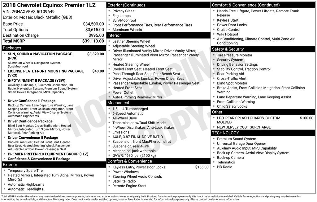 Used 2018 Chevrolet Equinox Premier AWD/4WD image 33