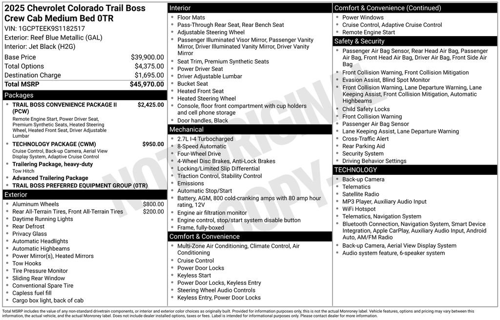 Used 2025 Chevrolet Colorado Trail Boss AWD/4WD image 30