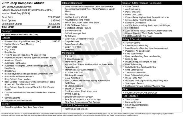 Used 2022 Jeep Compass Latitude FWD image 31