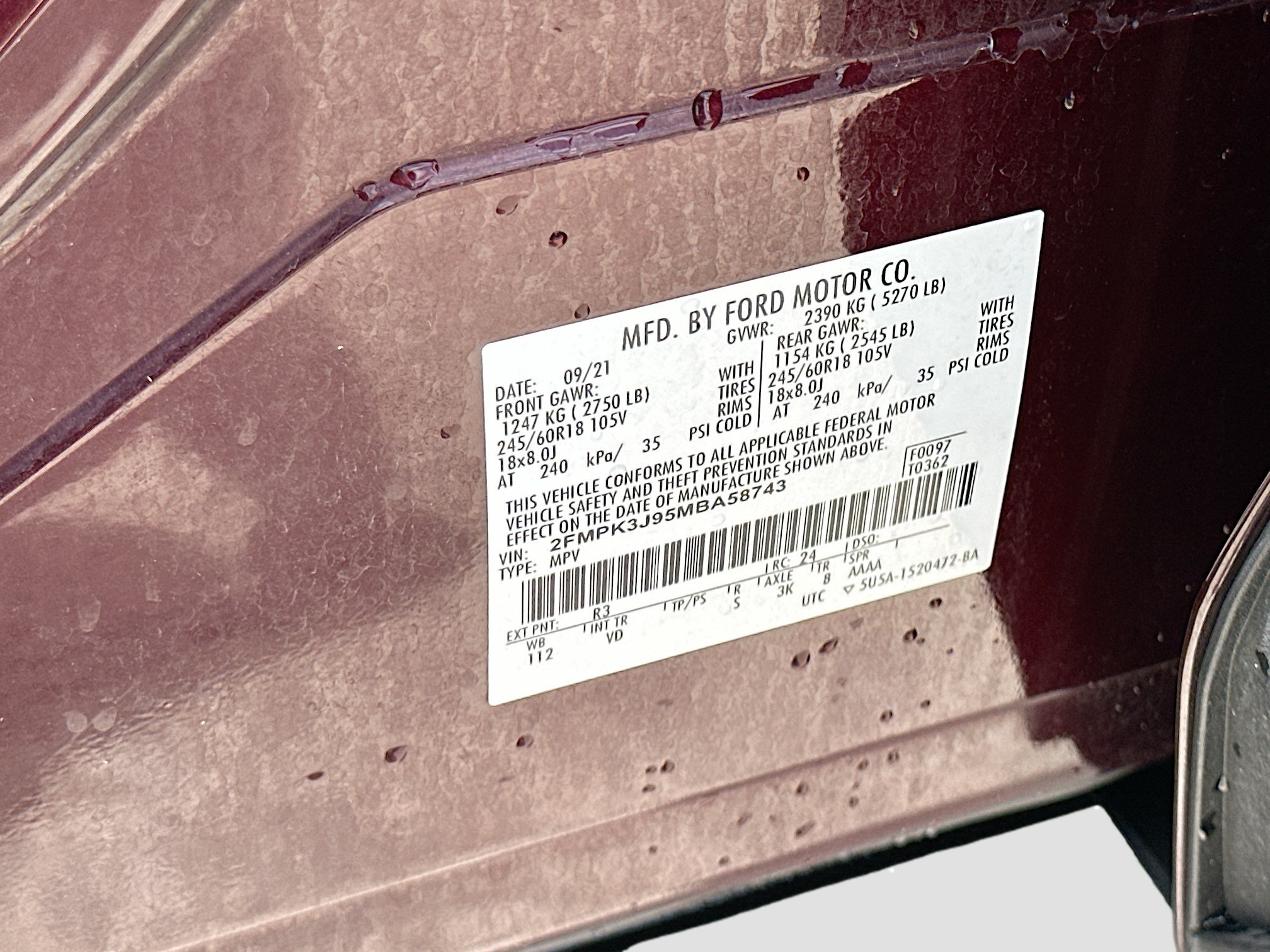 Certified 2021 Ford Edge SEL w/ Convenience Package FWD image 31