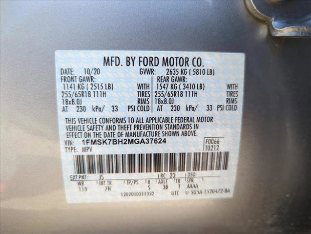 Certified 2021 Ford Explorer 2WD image 27