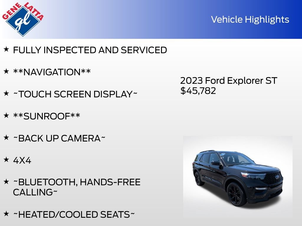 Certified 2023 Ford Explorer ST w/ Equipment Group 401A AWD/4WD image 35
