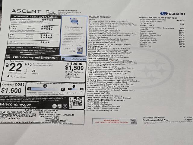 Used 2022 Subaru Ascent Touring image 31