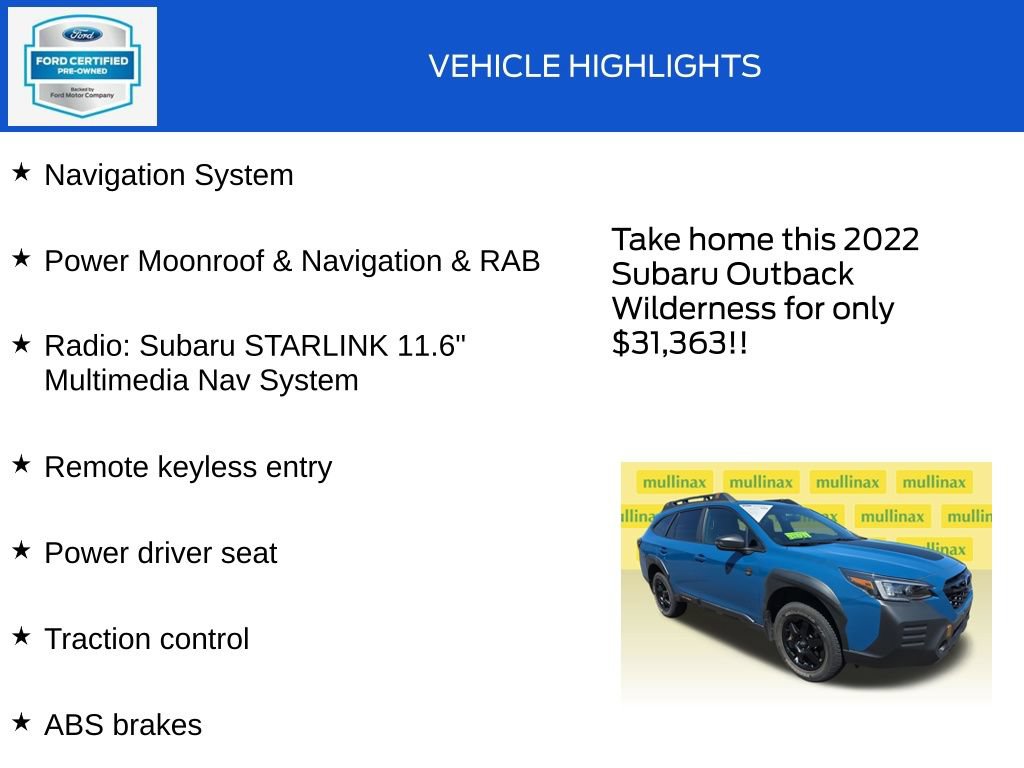 Used 2022 Subaru Outback Wilderness AWD/4WD image 18