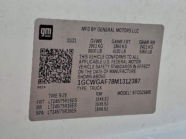 Used 2021 Chevrolet Express 2500 w/ Communications Package RWD image 28