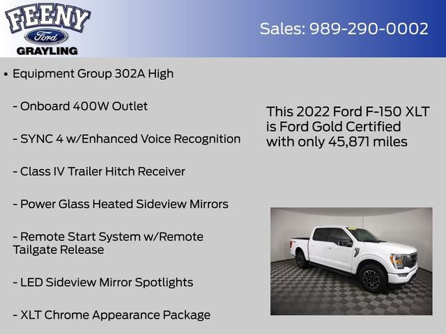 Certified 2022 Ford F150 XLT w/ Equipment Group 302A High AWD/4WD image 12