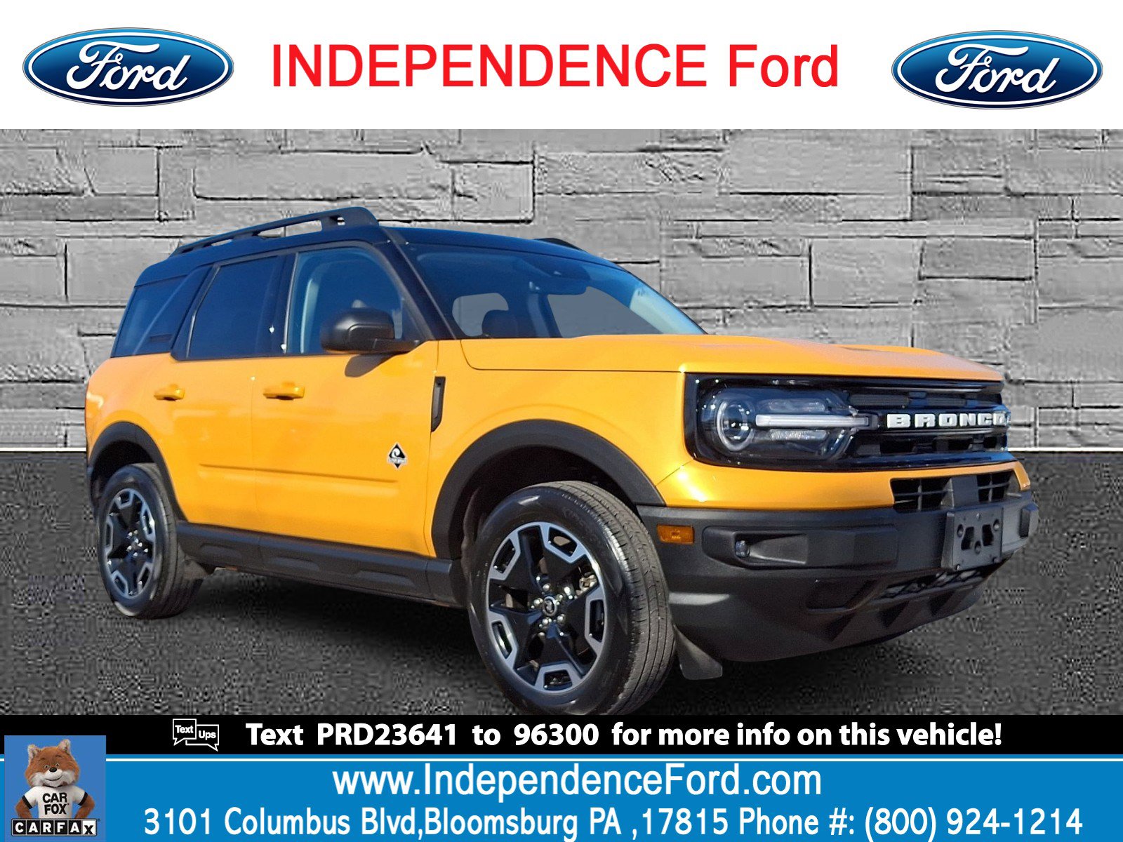 Certified 2023 Ford Bronco Sport Outer Banks w/ Tech Package image 1