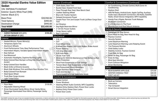 Used 2020 Hyundai Elantra Value Edition w/ Cargo Package (C1) image 36