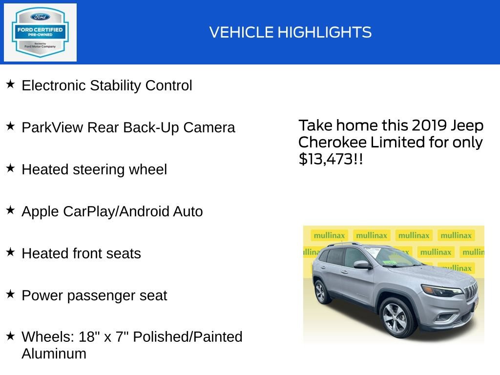 Used 2019 Jeep Cherokee Limited AWD/4WD image 19