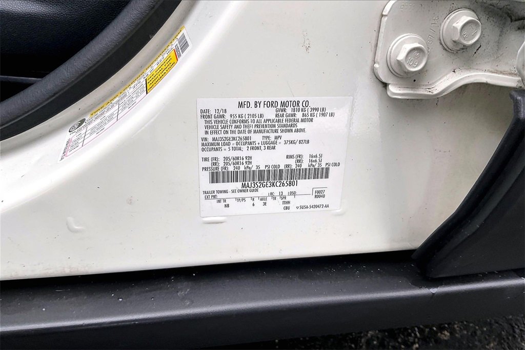 Certified 2019 Ford EcoSport SE w/ SE Convenience Package image 31