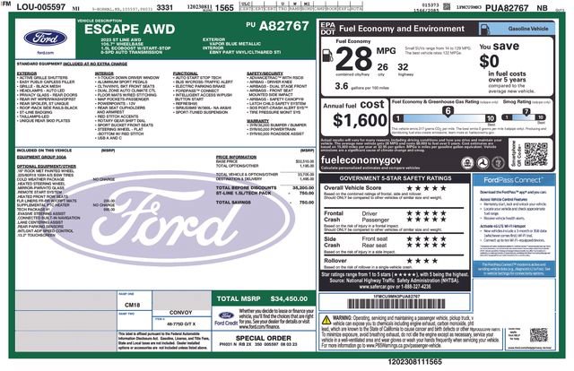 Certified 2023 Ford Escape ST-Line w/ Tech Pack #1 AWD/4WD image 51
