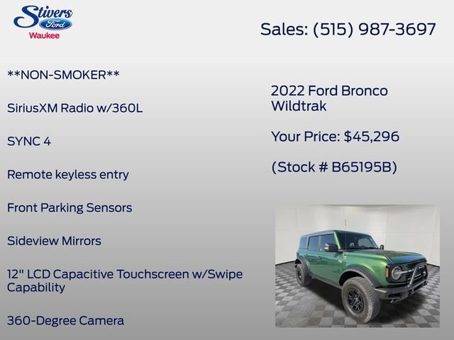 Certified 2022 Ford Bronco Wildtrak AWD/4WD image 16