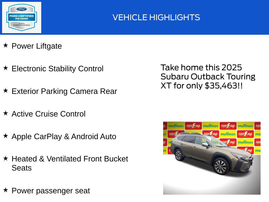 Used 2025 Subaru Outback Touring XT AWD/4WD image 19