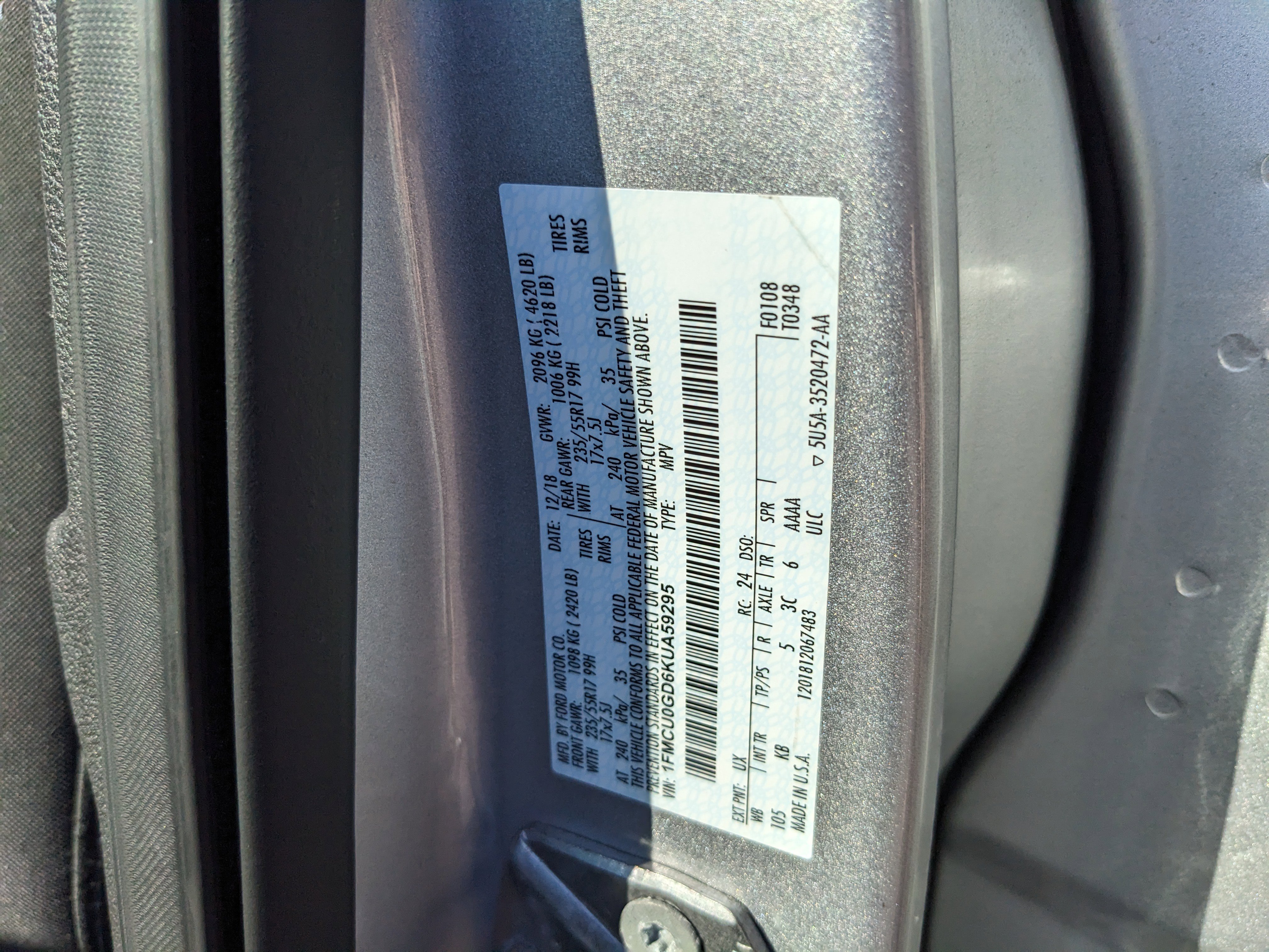 Certified 2019 Ford Escape SE image 35