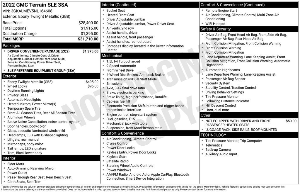 Used 2022 GMC Terrain SLE w/ Driver Convenience Package image 7