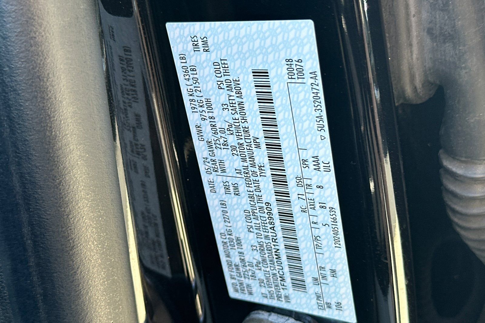 Certified 2024 Ford Escape ST-Line w/ Tech Pack #1 FWD image 30