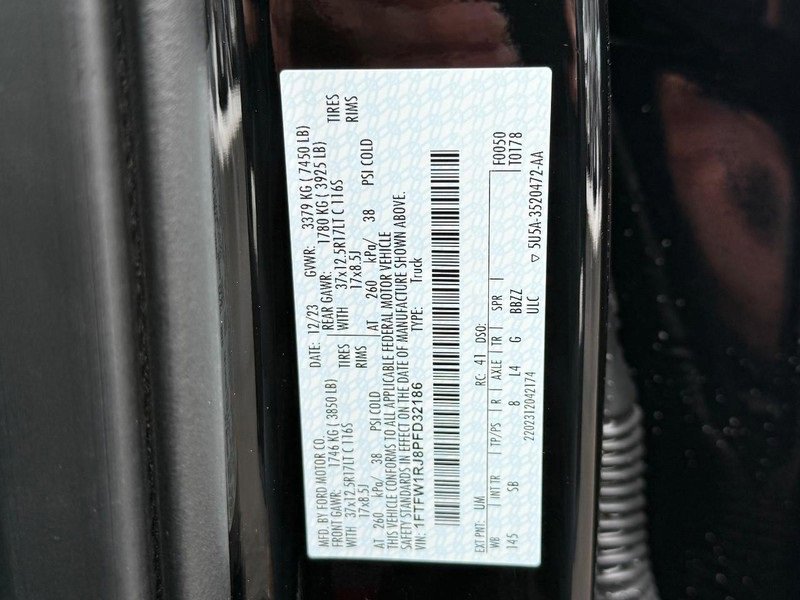 Certified 2023 Ford F150 Raptor w/ Equipment Group 802A Raptor R image 23