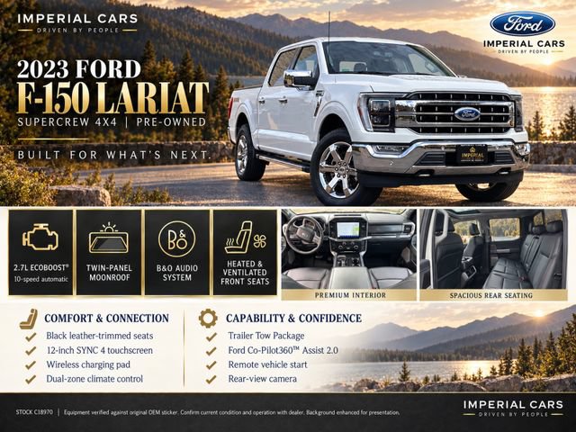 Certified 2023 Ford F150 Lariat w/ Equipment Group 502A High AWD/4WD image 35