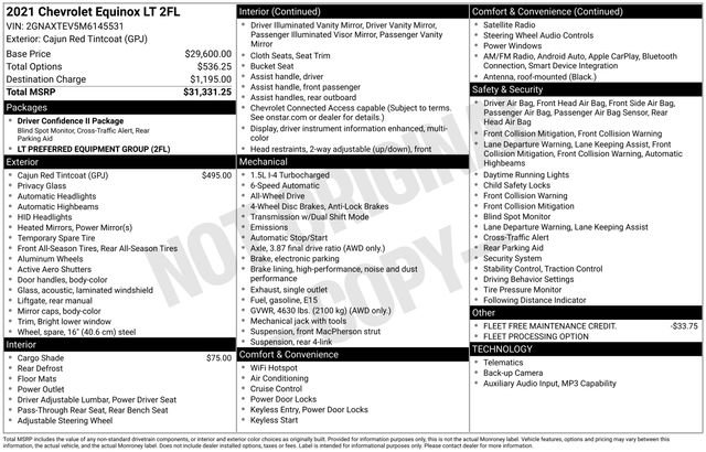 Used 2021 Chevrolet Equinox LT AWD/4WD image 4