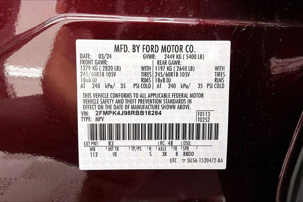 Certified 2024 Ford Edge SEL w/ Convenience Package AWD/4WD image 35