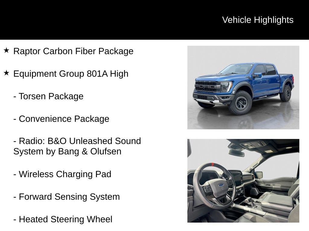 Certified 2022 Ford F150 Raptor w/ Equipment Group 801A High AWD/4WD image 16