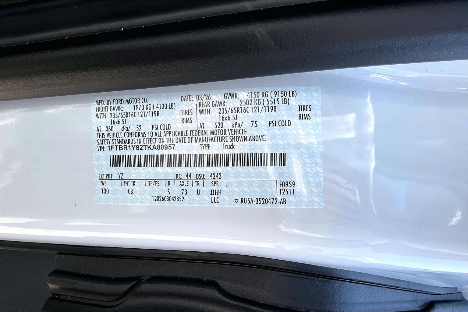 Certified 2026 Ford Transit 250 Low Roof RWD image 34