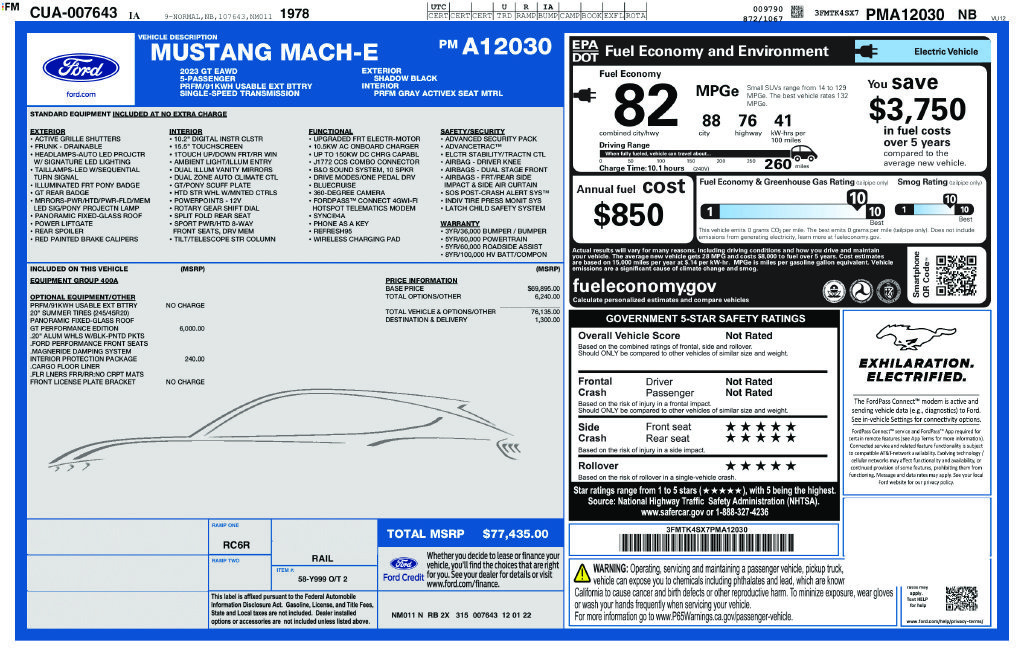 Certified 2023 Ford Mustang Mach-E GT w/ GT Performance Edition AWD/4WD image 6