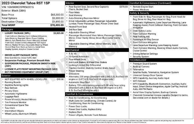 Used 2023 Chevrolet Tahoe RST w/ Luxury Package AWD/4WD image 25