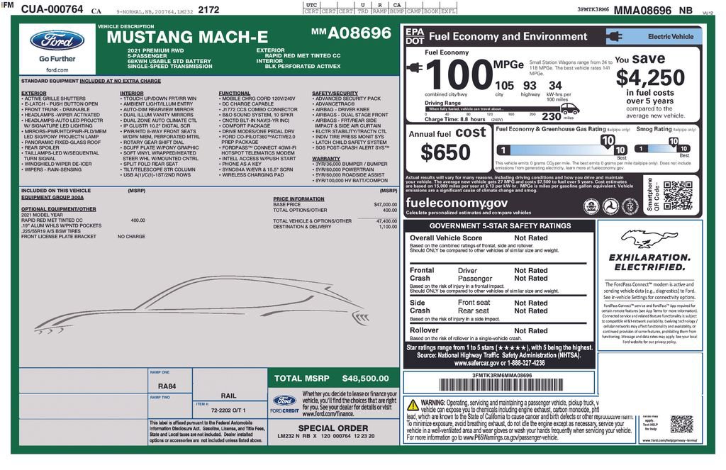 Certified 2021 Ford Mustang Mach-E Premium image 3