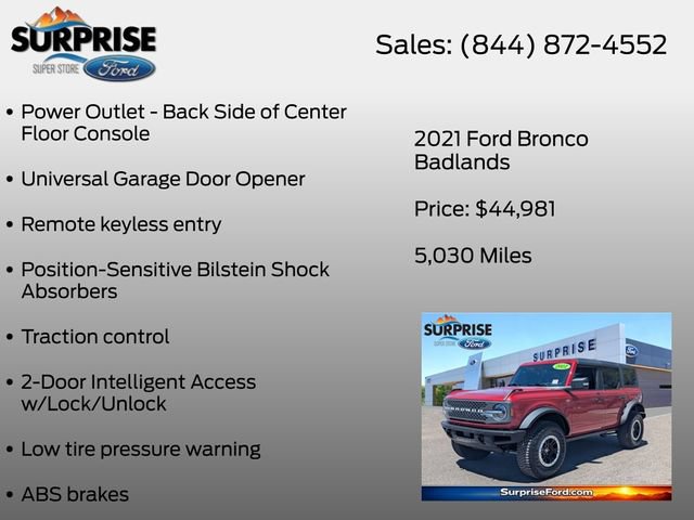 Certified 2021 Ford Bronco Badlands AWD/4WD image 38