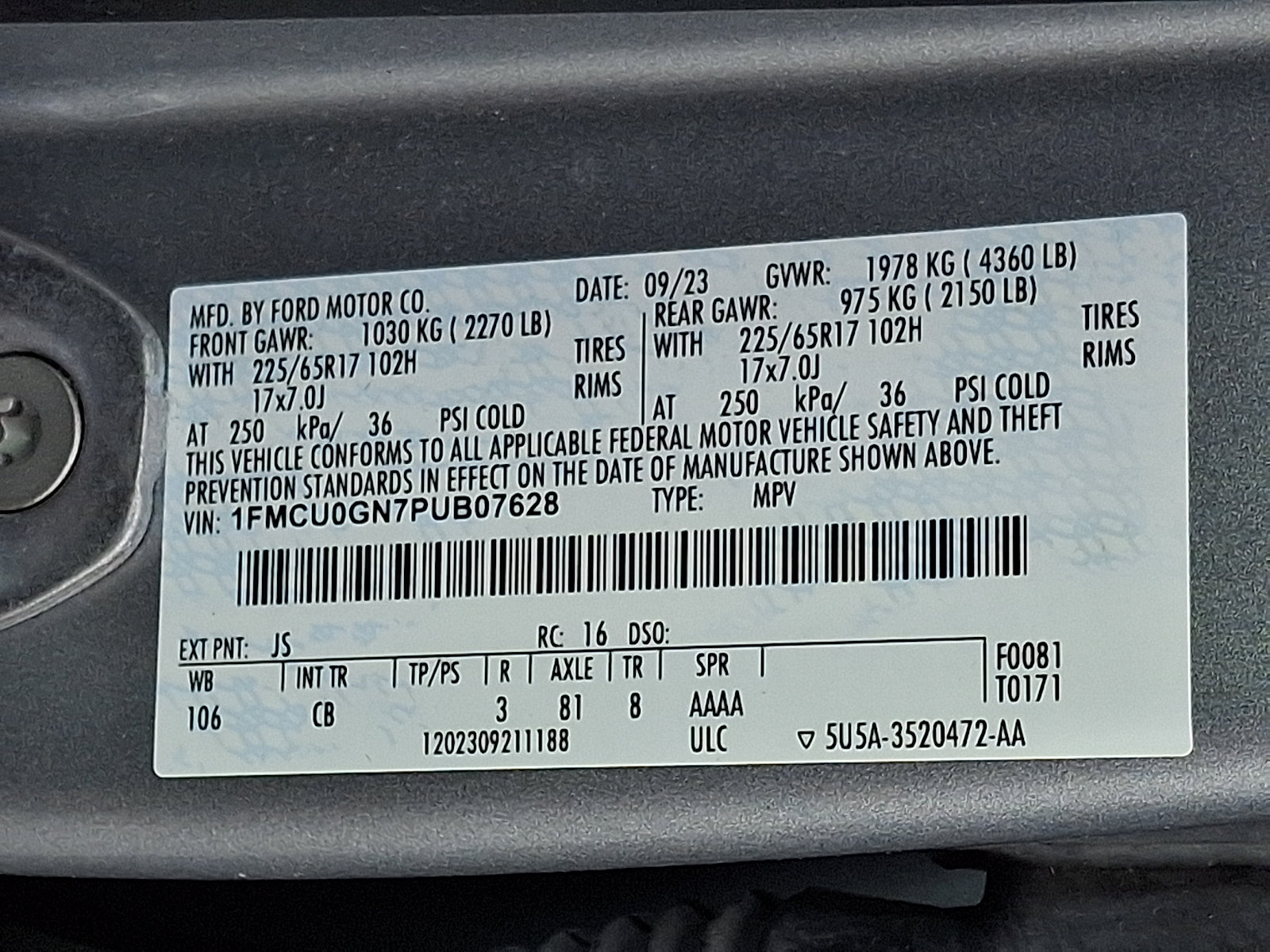 Certified 2023 Ford Escape Active w/ Cold Weather Package FWD image 27