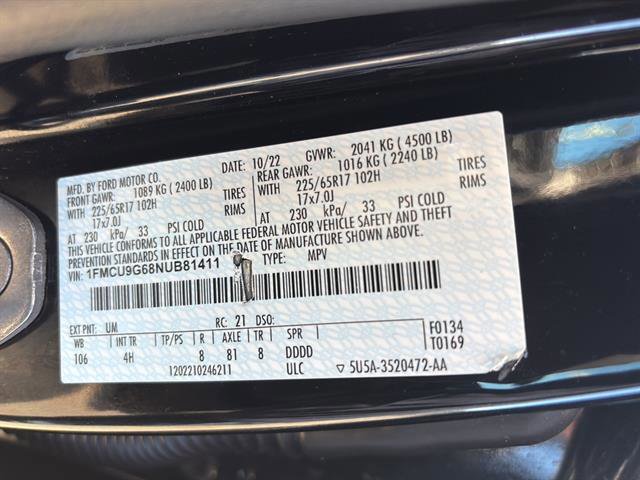 Certified 2022 Ford Escape SE w/ Convenience Package image 18